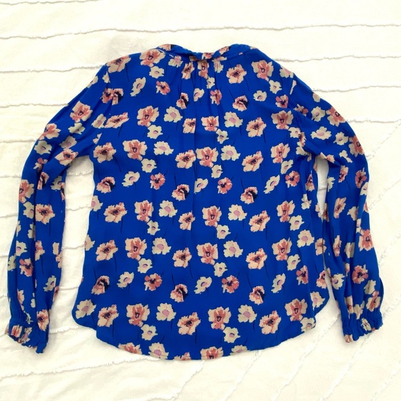Lucky Brand Royal Blue Floral Top - Picture 5 of 6